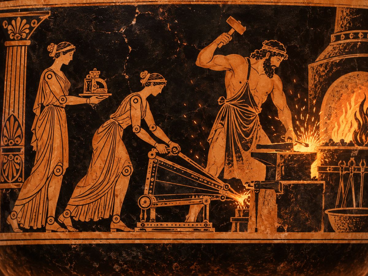 Καλλιτεχνική απόδοση: Οι χρυσές βοηθοί του Ηφαίστου